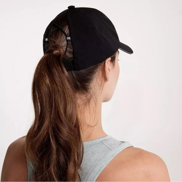 CALIA by Carrie Underwood Black Reflective Ponytail Hat - Picture 3 of 6